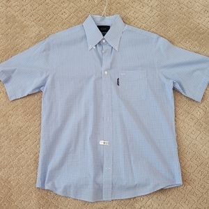 Blue Faconable button up men's shirt